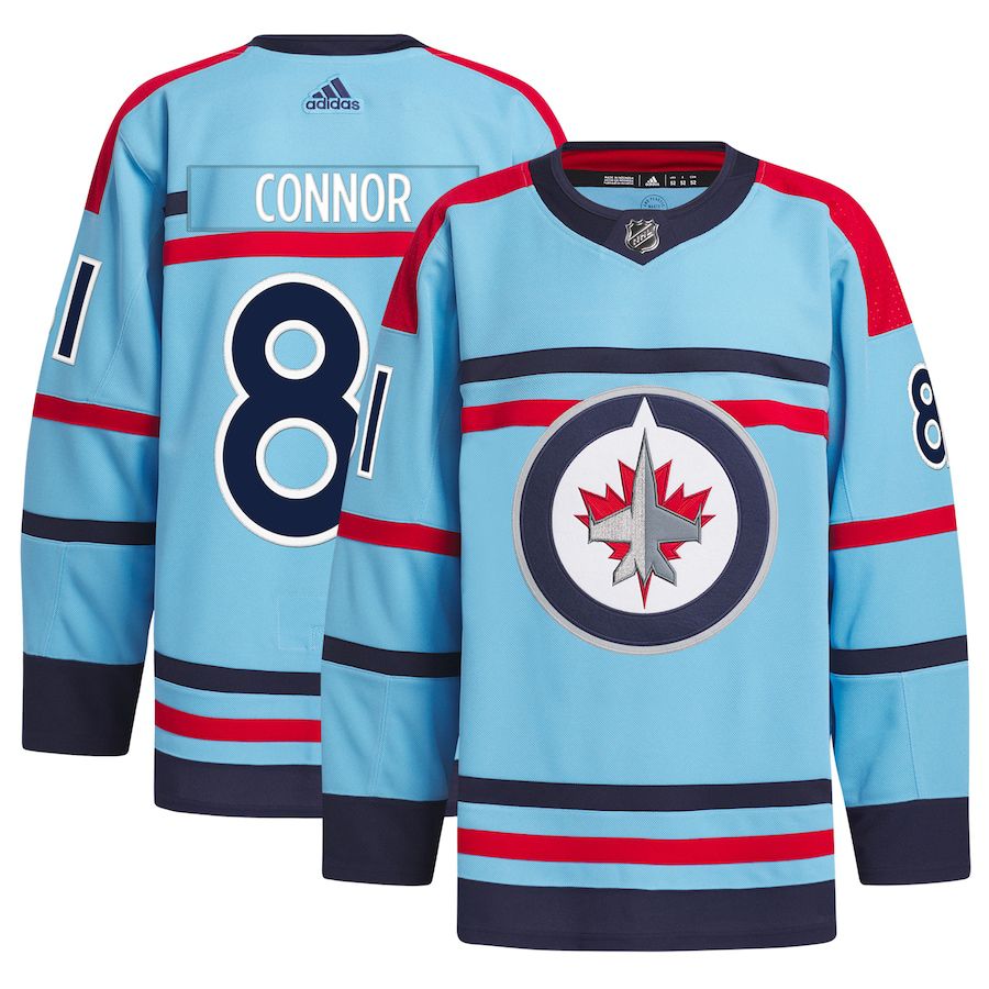 Men Winnipeg Jets #8 Kyle Connor adidas Light Blue Anniversary Primegreen Authentic Player NHL Jersey